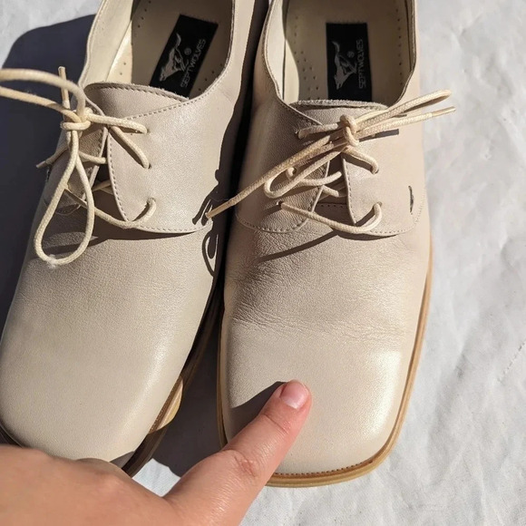 SEPTWOLVES Creme Beige Leather  Man's Square Toe Dress Shoe - Size 42 - Picture 9 of 9